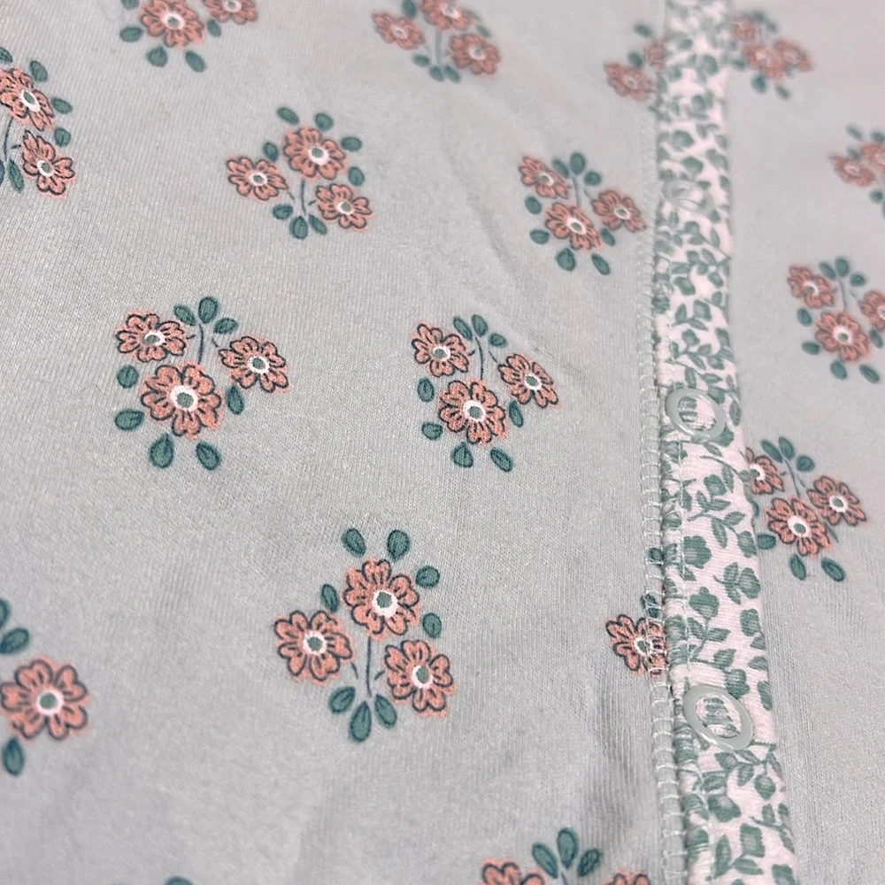 CARTER’S || Infant (3M) Blue Floral Onesie/Footie - Picture 3 of 5